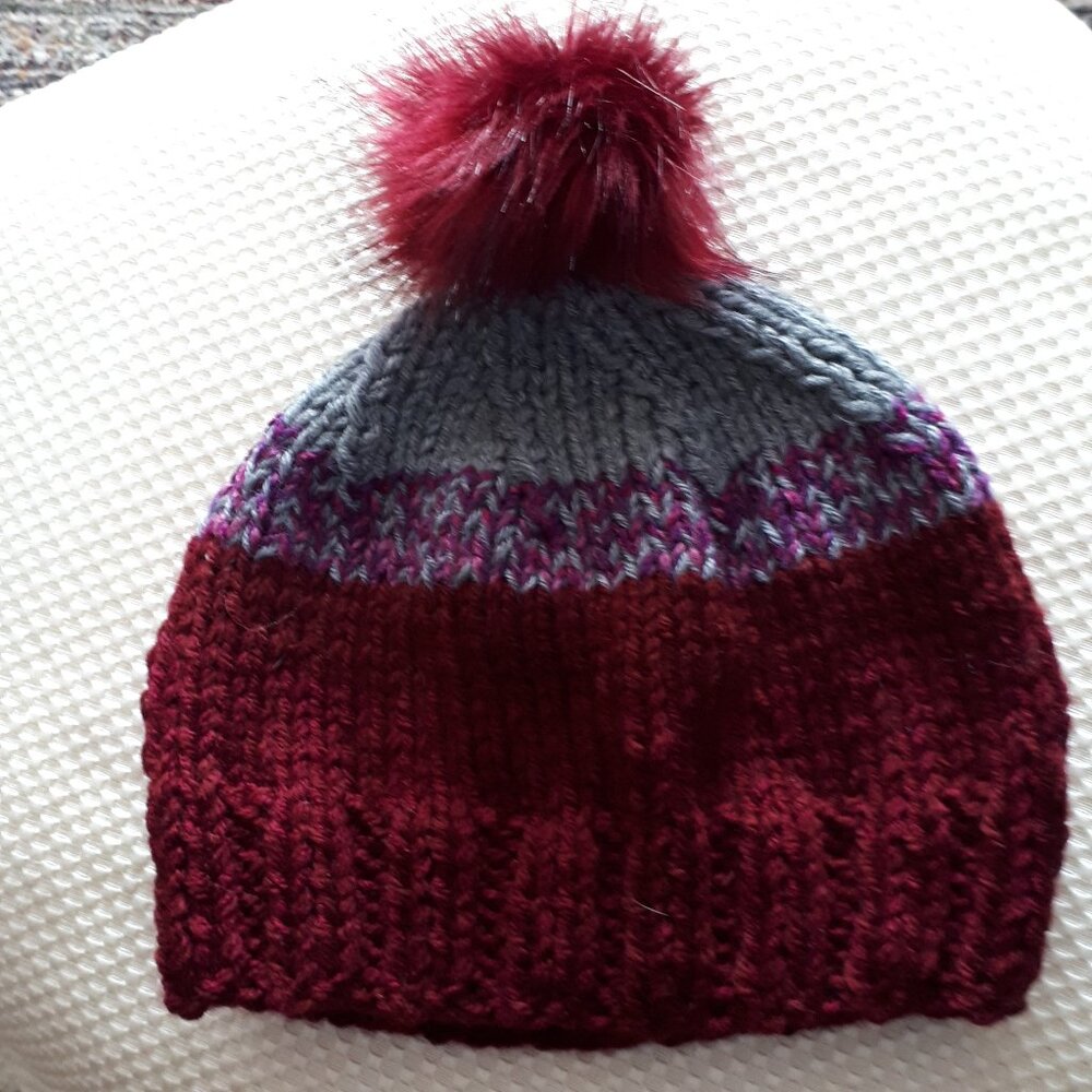 Hand knitted hat